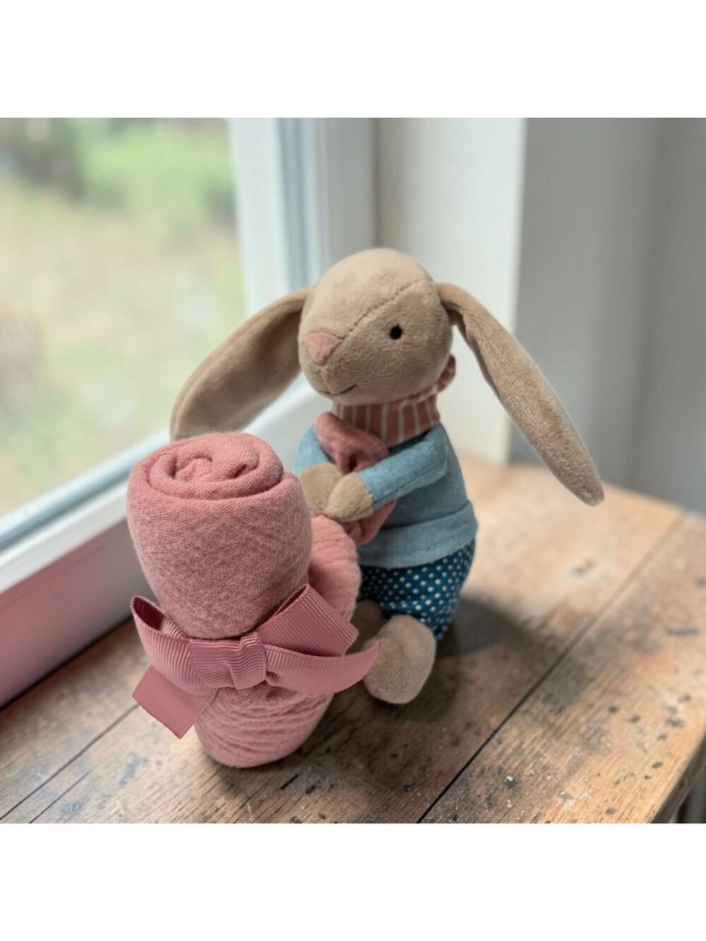 Jellycat Little Rambler Bunny Soother Lovey Blanket Plush Toy NWOT Baby Precious - Picture 4 of 8